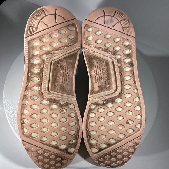 Adidas NMD XR1 Womens Size 8 Running Shoes Knit Sneakers Burgundy Red Boost Walk - Picture 9 of 13
